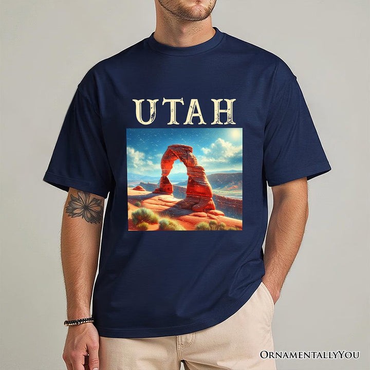 Iconic Delicate Arch Utah State T-Shirt, Arches National Park Landscape Tee and Western Nature Souvenir T-Shirts OrnamentallyYou 