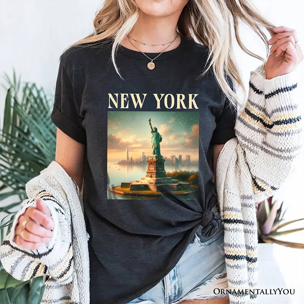 Iconic New York State Statue of Liberty T-Shirt, Patriotic American Landmark Tee and Heritage Souvenir T-Shirts OrnamentallyYou 