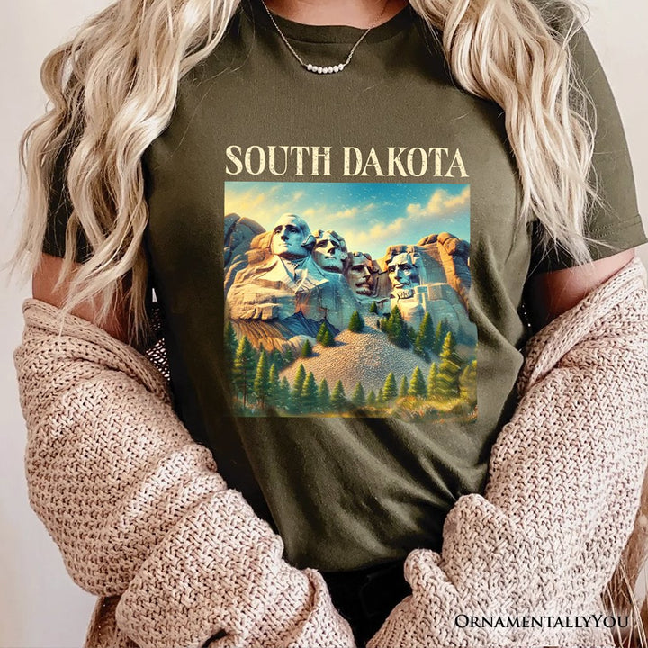 Majestic South Dakota State Mount Rushmore T-Shirt, Historic American Monument Travel Tee and Keepsake Souvenir T-Shirts OrnamentallyYou 