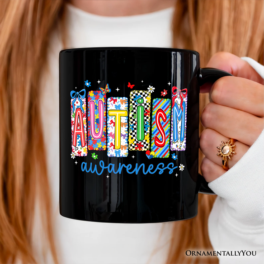 Autism Awareness Support Mug, Colorful Spectrum Gift