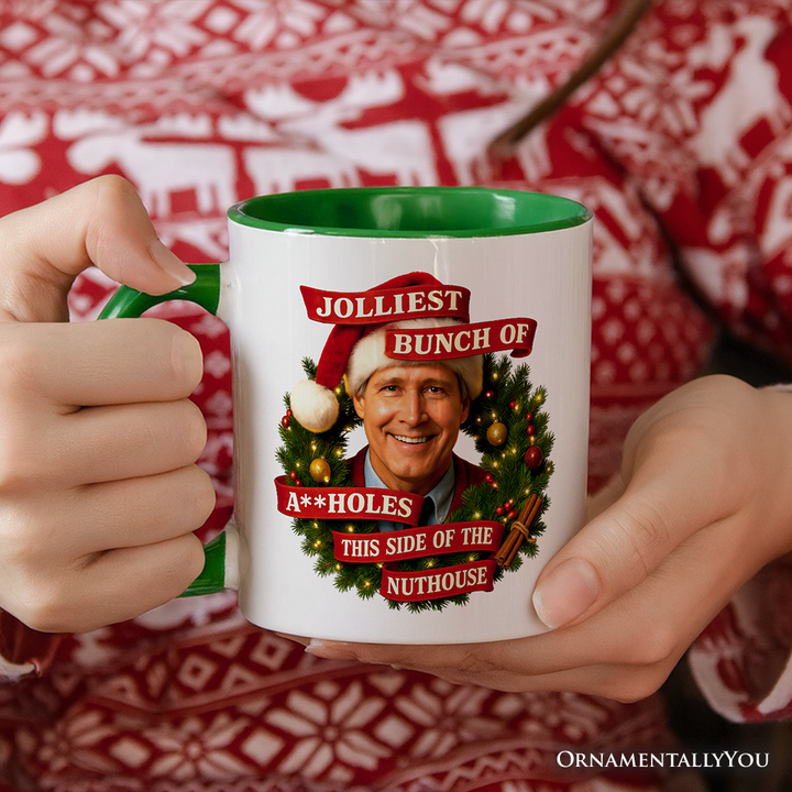 Jolliest Bunch of Assholes Personalized Mug, Griswold’s Family Christmas Vacation Gift with Custom Name