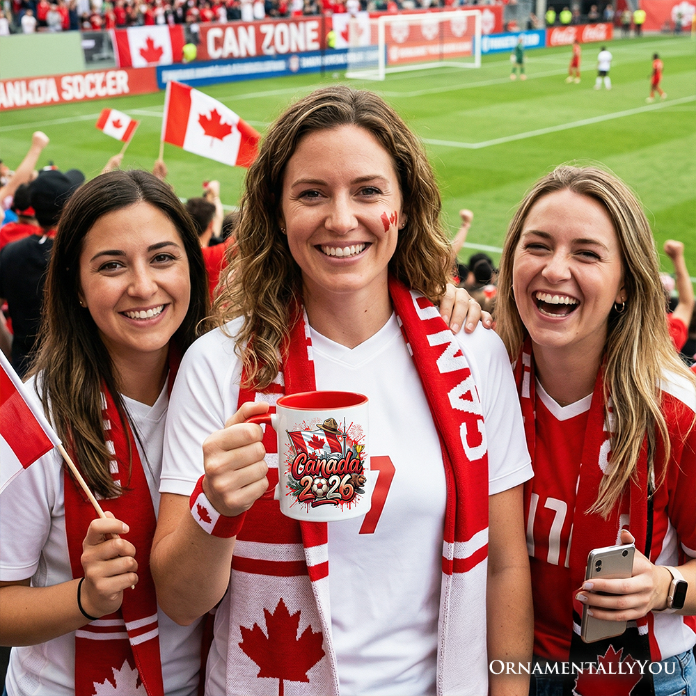 Canada 2026 Soccer Cup Global Championship Mug, Football Fans Gift
