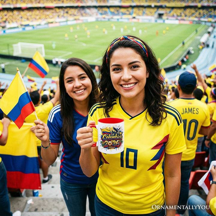 Colombia 2026 Soccer Cup Global Championship Mug, Football Fans Gift Personalized Ceramic Mug OrnamentallyYou 