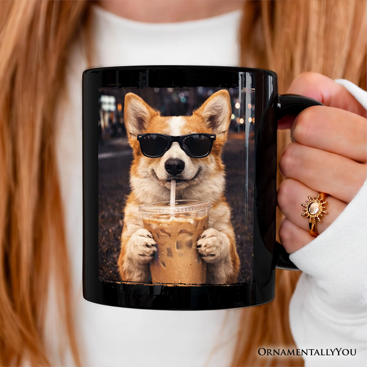 Corgi Iced Coffee Mug, Funny Dog Parents Gift