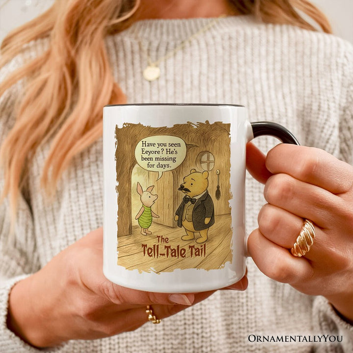 Edgar Allan Winnie-the-Pooh Personalized Mug, 1926 A.A. Milne Vintage Halloween Gift with Custom Name Personalized Ceramic Mug OrnamentallyYou 