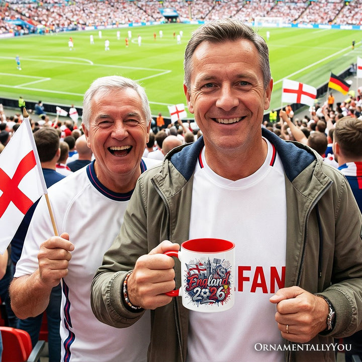 England 2026 Soccer Cup Global Championship Mug, Football Fans Gift Personalized Ceramic Mug OrnamentallyYou 