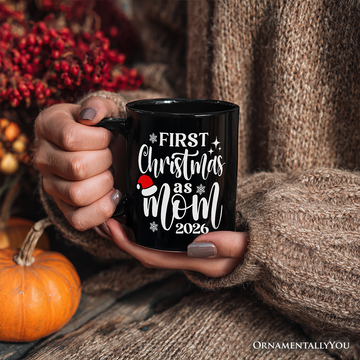 First Christmas as Mom 2026 Christmas Personalized Mug, Matching Family Holiday Gift with Custom Name