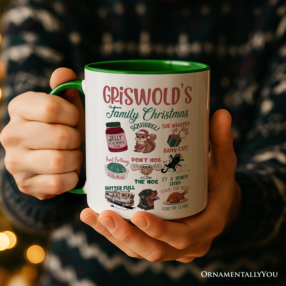 Griswold’s Family Christmas Personalized Mug, Funny Retro Vacation Movie Quote Gift with Custom Name