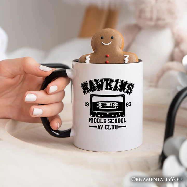 Hawkins Middle School AV Club Personalized Mug, Funny Gift for Daughter and Son with Custom Name