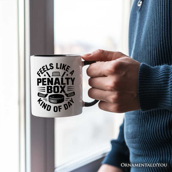 Hockey Penalty Box Personalized Mug, Funny Game Day Sports Gift with Custom Name