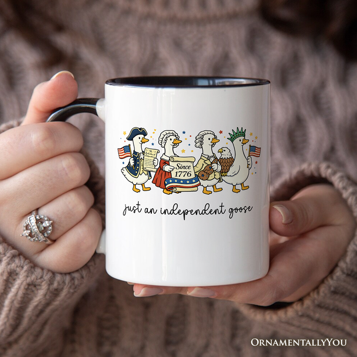 Just An Independent Goose Patriotic Mug, 4th of July Freedom Gift