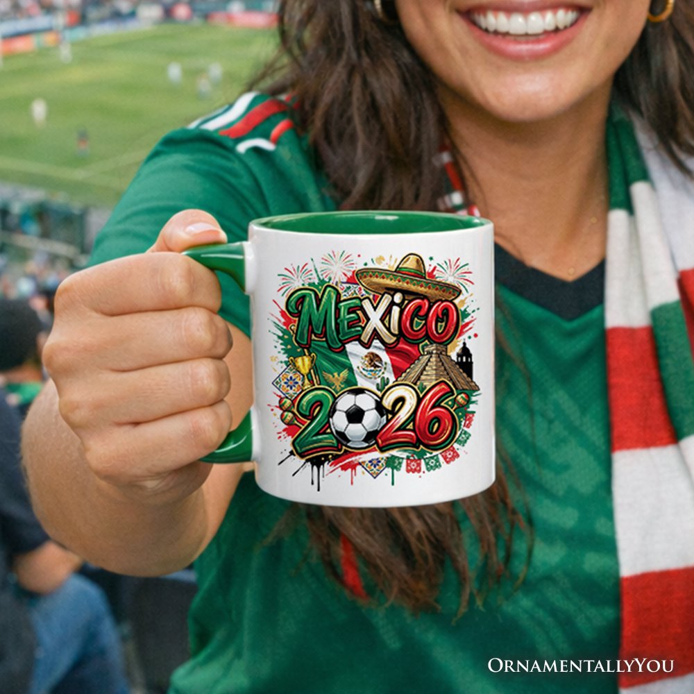 Mexico 2026 Soccer Cup Global Championship Mug, Football Fans Gift Personalized Ceramic Mug OrnamentallyYou 