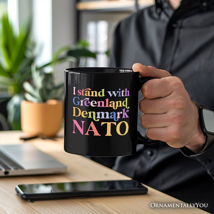 I Stand With Greenland Denmark NATO Personalized Mug OrnamentallyYou 