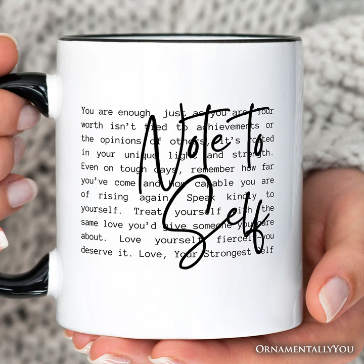 Note To Self Mental Health Personalized Mug, Motivational Definition Gift with Custom Name