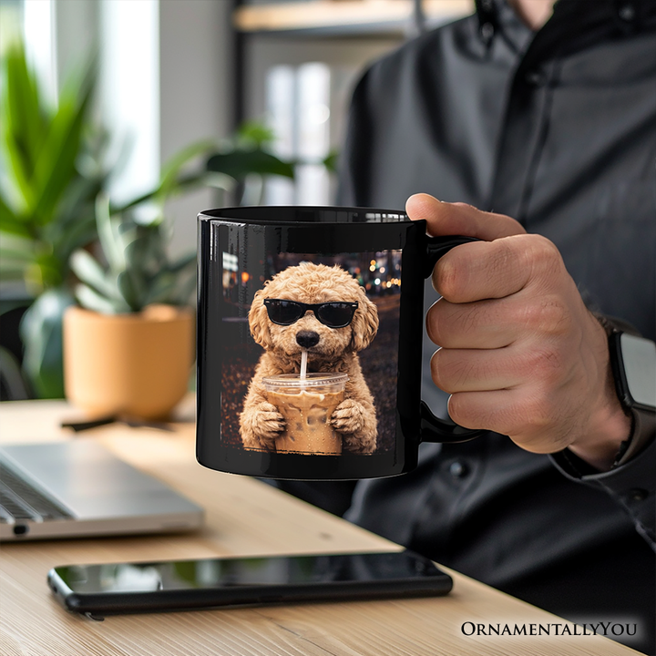 Poodle Iced Coffee Mug, Funny Dog Parents Gift