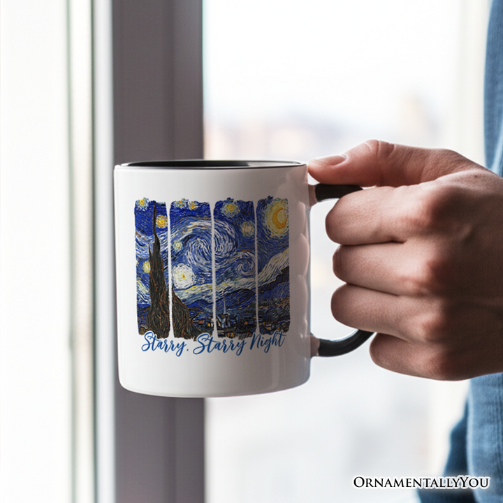 Vincent Van Gogh The Starry Night Personalized Mug, Famous Painting Gift with Custom Name