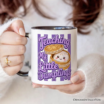 Teaching My Little Dumplings Mug, Cute Teacher Kawaii Dumpling Gift Personalized Ceramic Mug OrnamentallyYou 