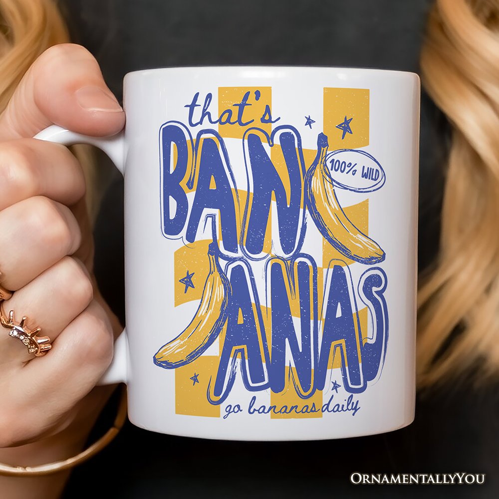 That's Bananas Summer Mug, Funny Tropical Fruit Gift Personalized Ceramic Mug OrnamentallyYou 