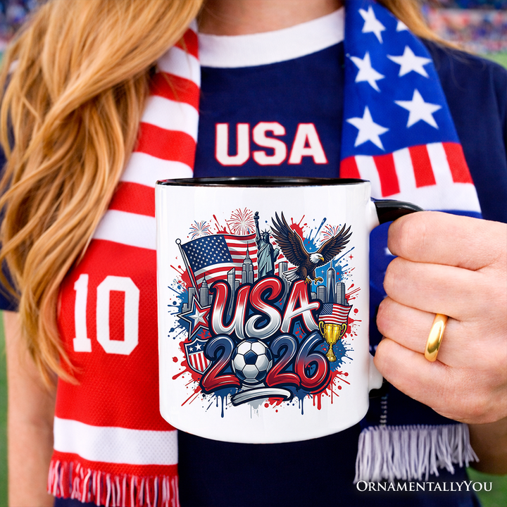USA 2026 Soccer Cup Global Championship Mug, Football Fans Gift