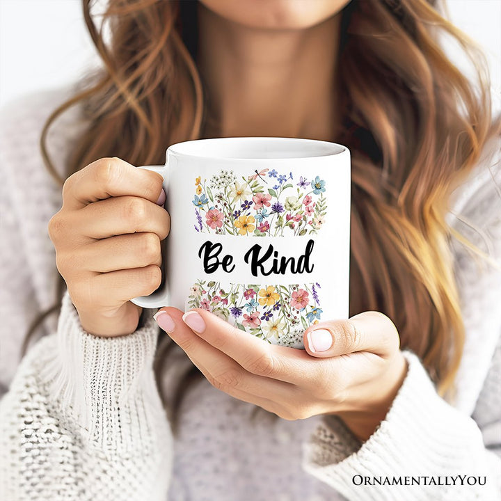 Wildflowers Personalized Mug, Flowers Custom Gift with Name for Women Personalized Ceramic Mug OrnamentallyYou 