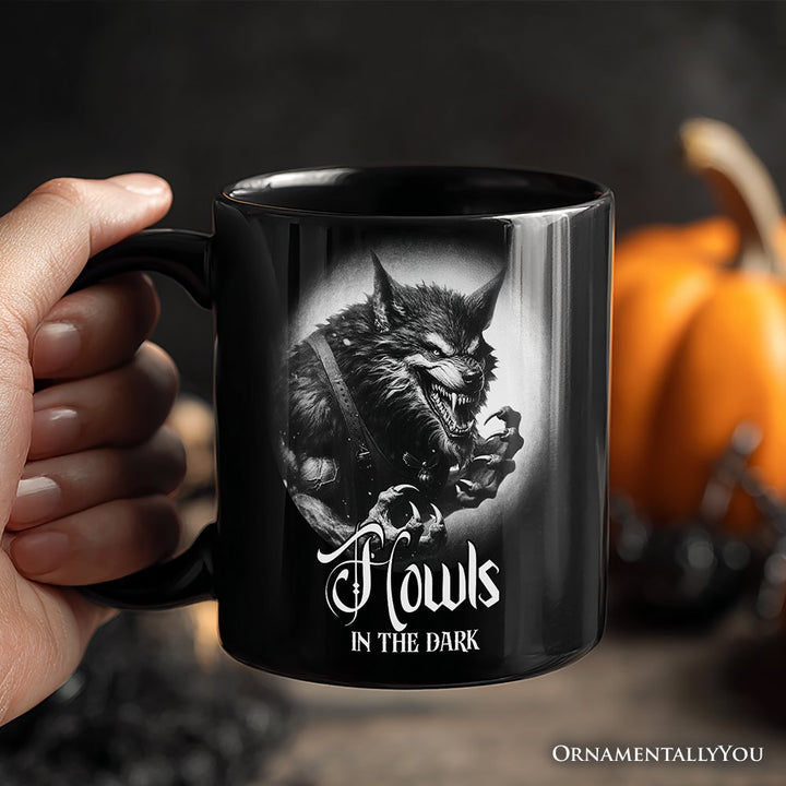 Werewolf Spooky Portrait Personalized Mug Horror Villain Theme Halloween Gift with Custom Name Personalized Ceramic Mug OrnamentallyYou 