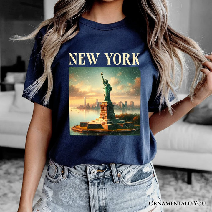 Iconic New York State Statue of Liberty T-Shirt, Patriotic American Landmark Tee and Heritage Souvenir T-Shirts OrnamentallyYou 