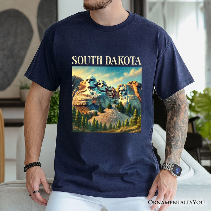 Majestic South Dakota State Mount Rushmore T-Shirt, Historic American Monument Travel Tee and Keepsake Souvenir T-Shirts OrnamentallyYou 