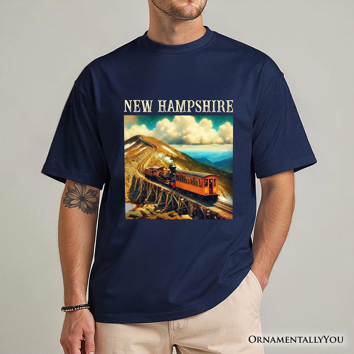 Scenic New Hampshire State Mount Washington Cog Railway T-Shirt, American Northeast Landmark Tee and Souvenir T-Shirts OrnamentallyYou 