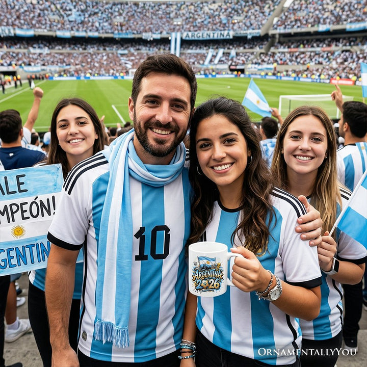 Argentina 2026 Soccer Cup Global Championship Mug, Football Fans Gift Personalized Ceramic Mug OrnamentallyYou 