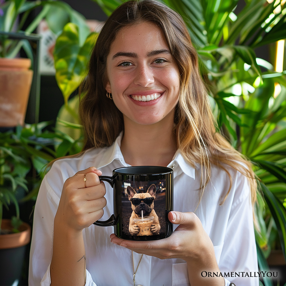 Bulldog Iced Coffee Mug, Funny Dog Parents Gift