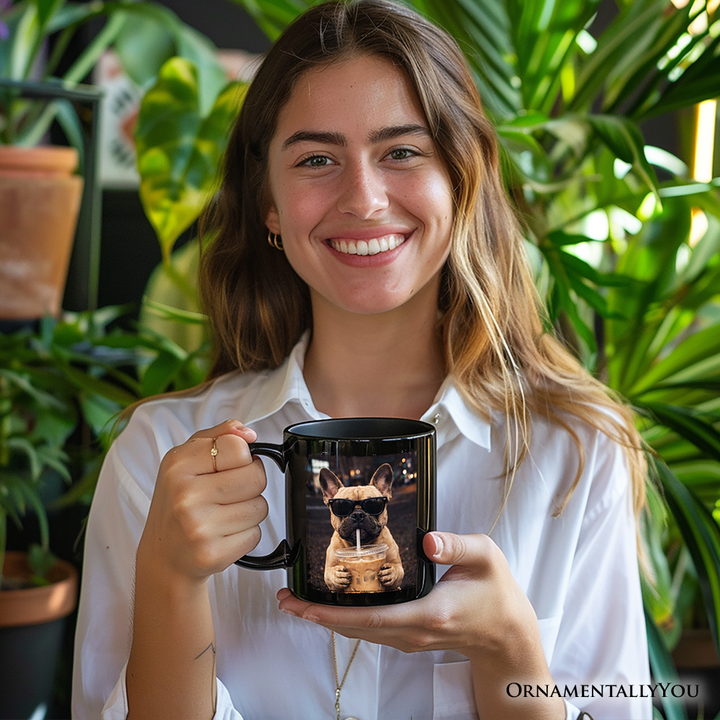 Bulldog Iced Coffee Mug, Funny Dog Parents Gift