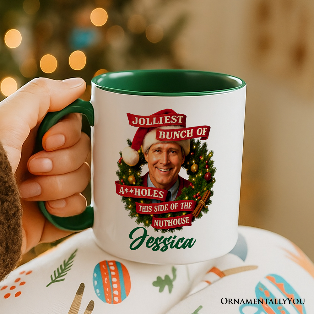 Jolliest Bunch of Assholes Personalized Mug, Griswold’s Family Christmas Vacation Gift with Custom Name