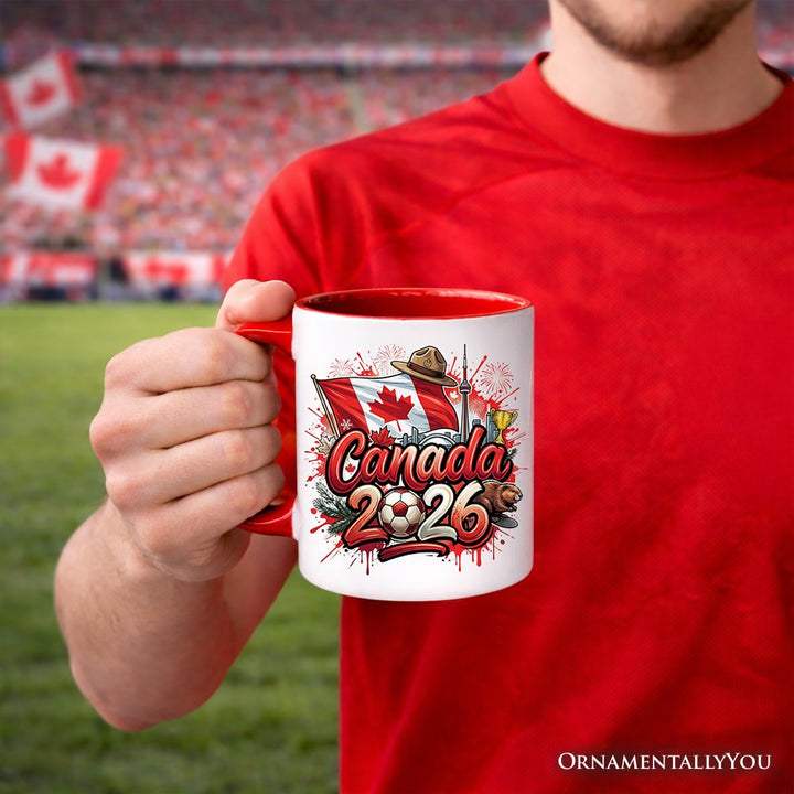Canada 2026 Soccer Cup Global Championship Mug, Football Fans Gift Personalized Ceramic Mug OrnamentallyYou 