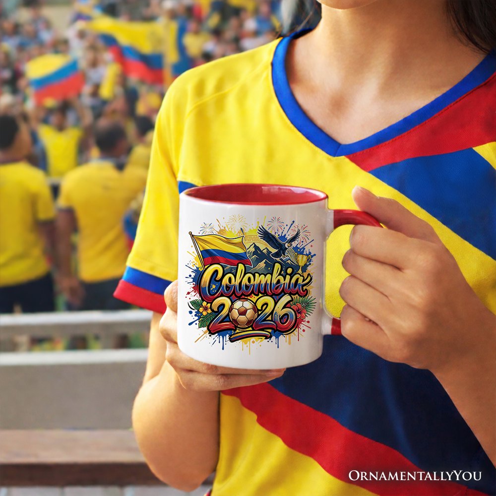Colombia 2026 Soccer Cup Global Championship Mug, Football Fans Gift Personalized Ceramic Mug OrnamentallyYou 