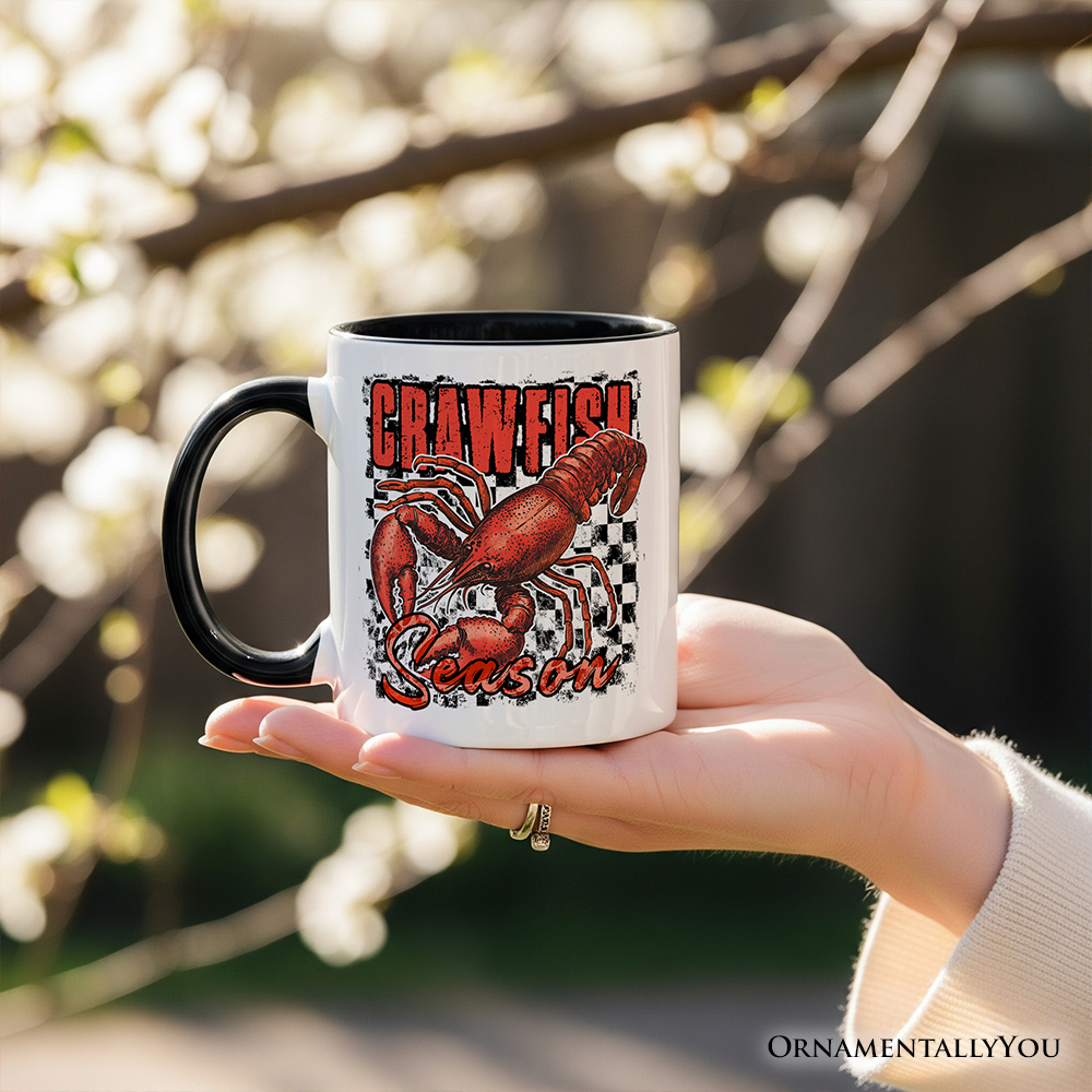 Crawfish Season Retro Mug, Vintage Southern Seafood Gift