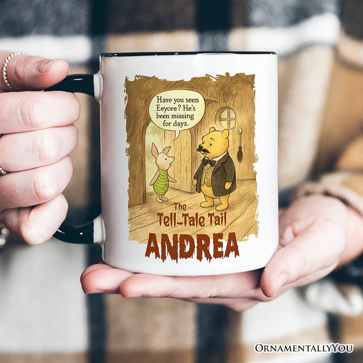Edgar Allan Winnie-the-Pooh Personalized Mug, 1926 A.A. Milne Vintage Halloween Gift with Custom Name Personalized Ceramic Mug OrnamentallyYou 