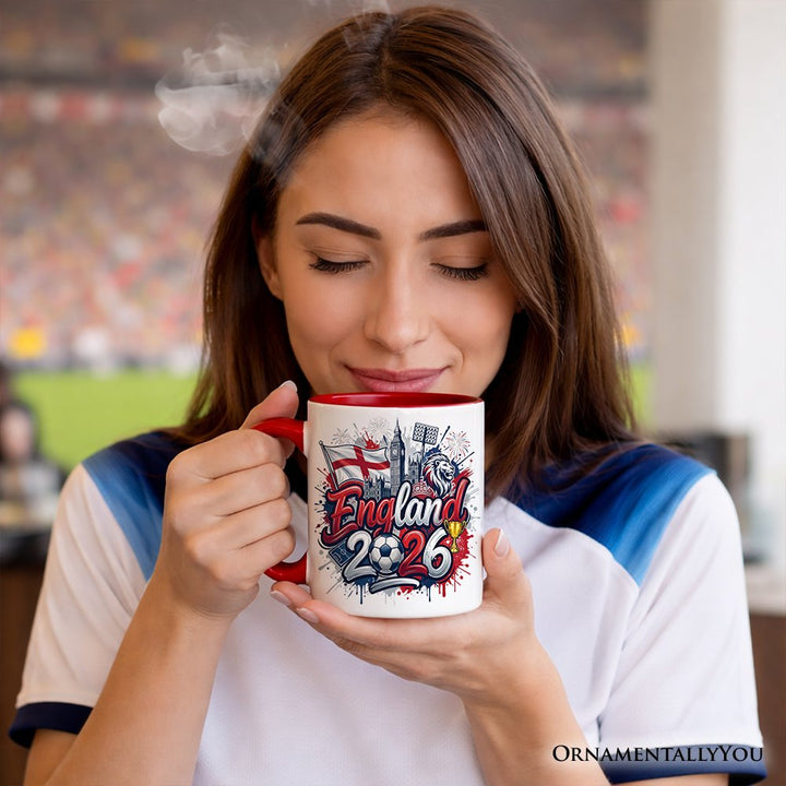 England 2026 Soccer Cup Global Championship Mug, Football Fans Gift Personalized Ceramic Mug OrnamentallyYou 