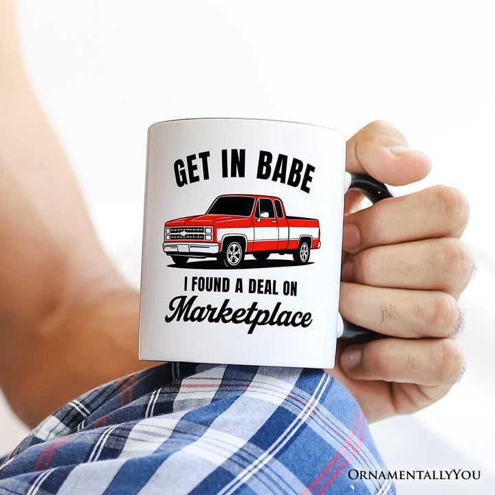 I Found A Deal On Marketplace Mug, Funny Red Truck Gift Personalized Ceramic Mug OrnamentallyYou 