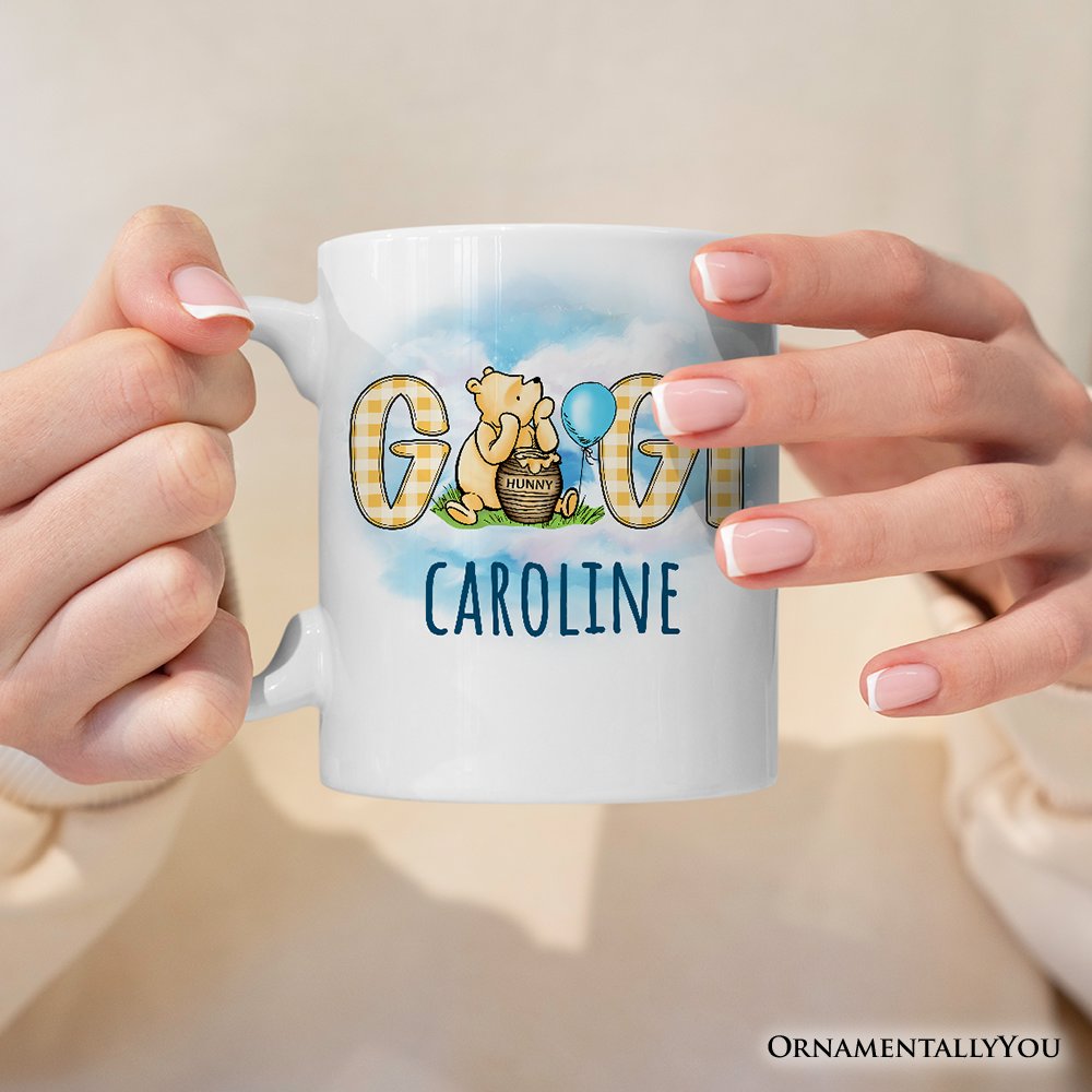 Gingham Gigi Winnie-the-Pooh Personalized Mug, 1926 A.A. Milne Grandma Family Gift with Custom Name Personalized Ceramic Mug OrnamentallyYou 