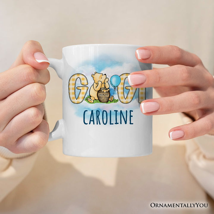 Gingham Gigi Winnie-the-Pooh Personalized Mug, 1926 A.A. Milne Grandma Family Gift with Custom Name Personalized Ceramic Mug OrnamentallyYou 