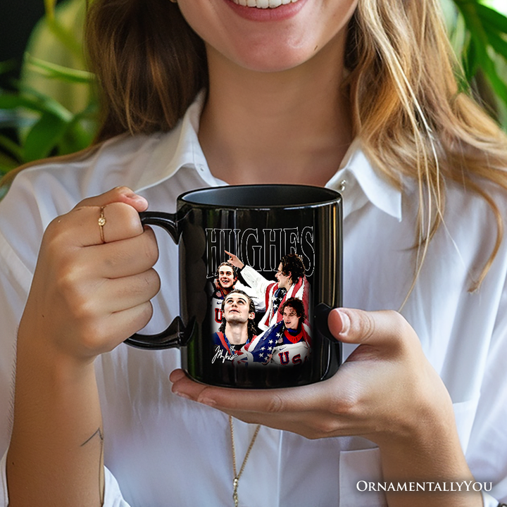 Jack Hughes Olympic Ice Hockey Mug, USA Professional Sport Pride Gift