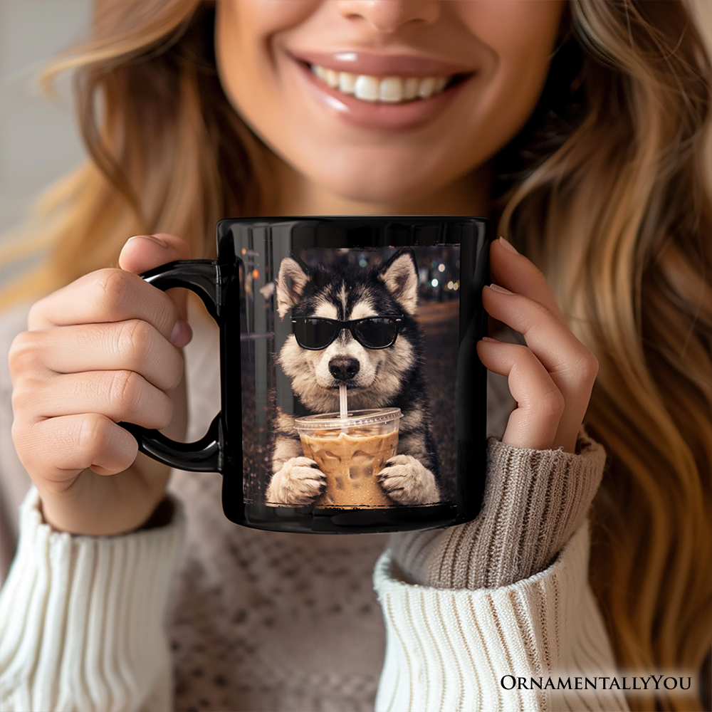 Husky Iced Coffee Mug, Funny Dog Parents Gift
