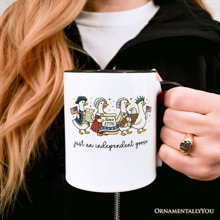 Just An Independent Goose Patriotic Mug, 4th of July Freedom Gift