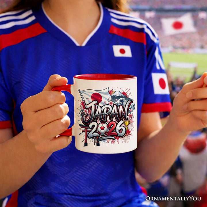Japan 2026 Soccer Cup Global Championship Mug, Football Fans Gift Personalized Ceramic Mug OrnamentallyYou 