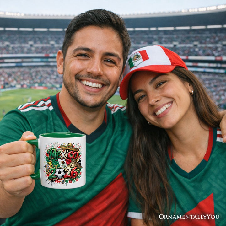 Mexico 2026 Soccer Cup Global Championship Mug, Football Fans Gift Personalized Ceramic Mug OrnamentallyYou 
