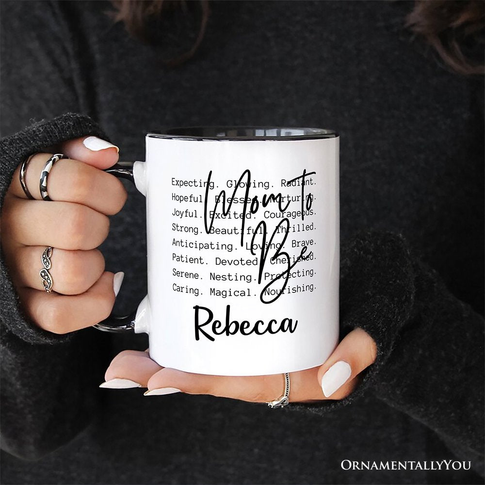 Mom To Be Pregnancy Announcement Personalized Mug, Definition Future Mama Gift with Custom Name Personalized Ceramic Mug OrnamentallyYou 