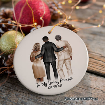 Groom with Parents Wedding Gift Customized Ornament Ceramic Ornament OrnamentallyYou 