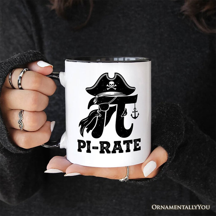 Pi 3.14 Pirate Mug, Funny Math Pun Pi Day Gift Personalized Ceramic Mug OrnamentallyYou 
