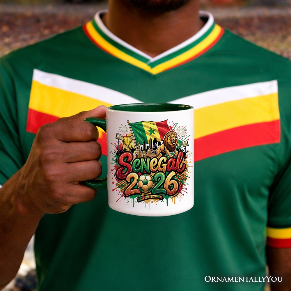 Senegal 2026 Soccer Cup Global Championship Mug, Football Fans Gift Personalized Ceramic Mug OrnamentallyYou 