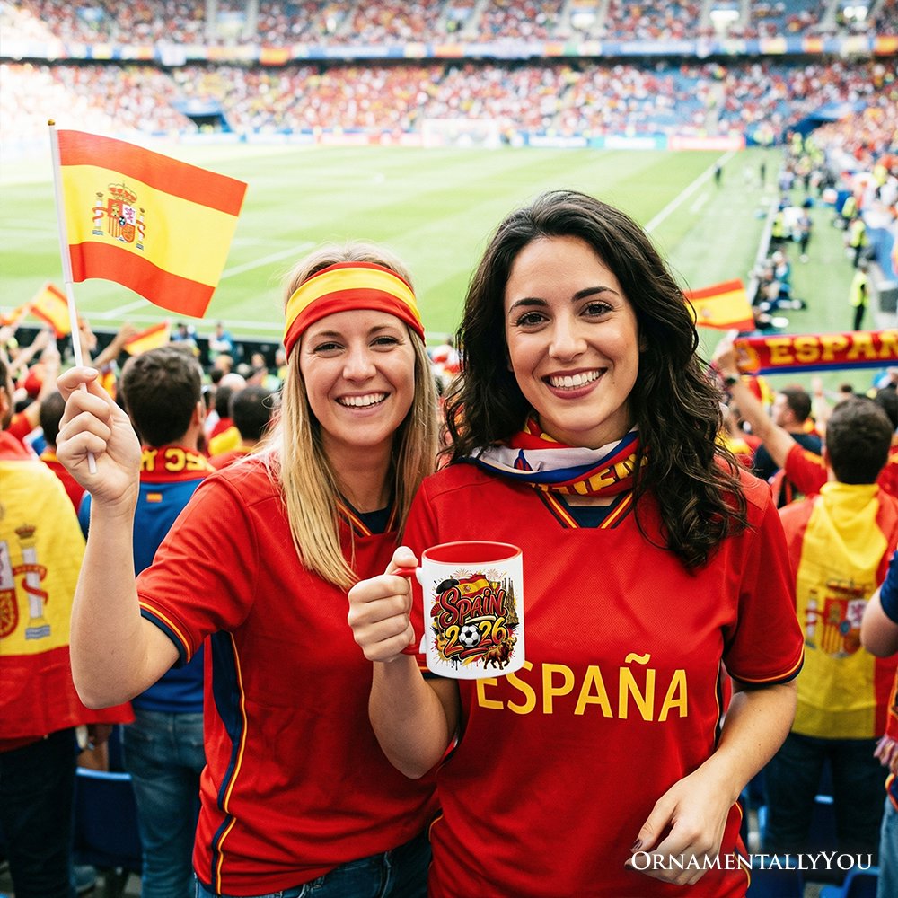 Spain 2026 Soccer Cup Global Championship Mug, Football Fans Gift Personalized Ceramic Mug OrnamentallyYou 
